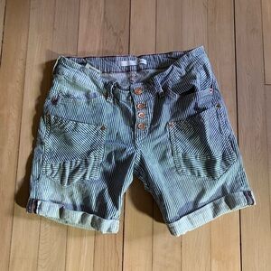 MAC Workwear Striped Button Fly Shorts